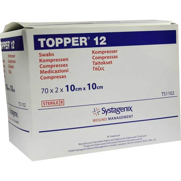 Topper 12 Kompresse steril 10x10 cm, 70X2 St
