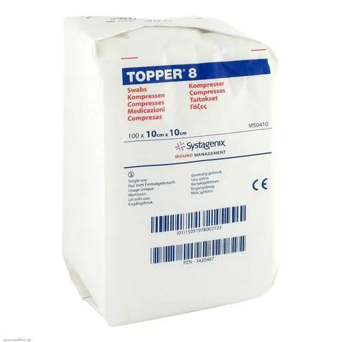 Topper 8 Kompresse 10x10 cm unsteril, 100 St