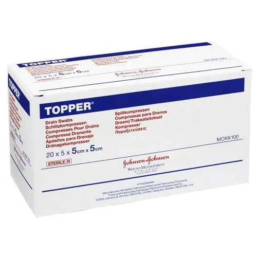 Topper Schlitzkompresse 5x5 cm steril, 20X5 St