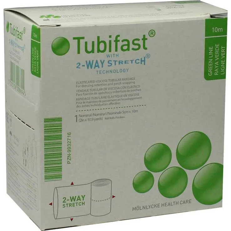 Tubifast 2-Way-Stretch 5cmx10m grün Schlauchv., 1 St