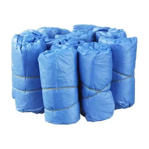 Überschuhe Einmal Kunststoff blau, 100 St