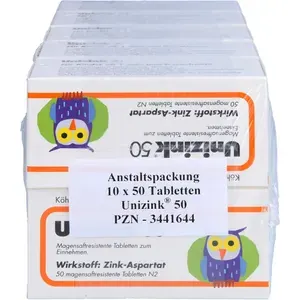 UNIZINK50magensaftresistenteTabletten500St