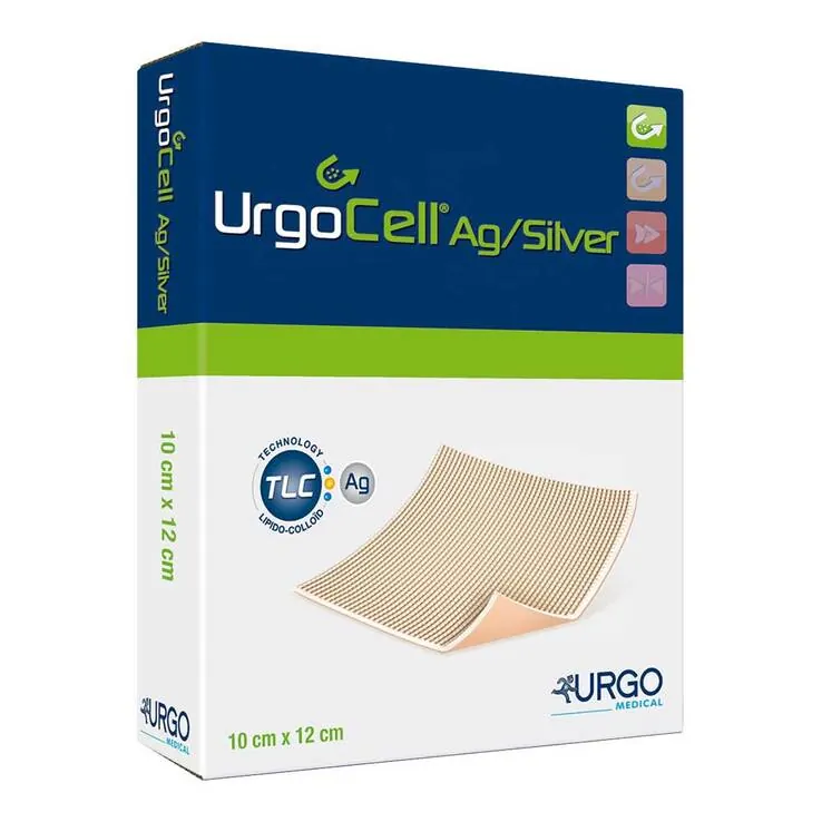 Urgocell silver Non Adhesive Verband 10x12 cm, 10 St
