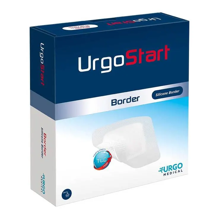Urgostart Border 10x10 cm Schaumstoffwundverband, 10 St