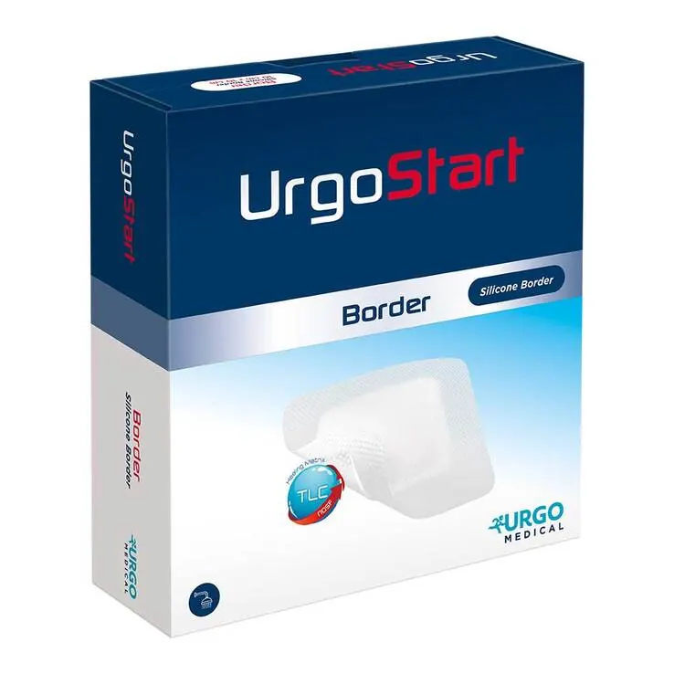 Urgostart Border 8x8 cm Schaumstoffwundverband, 10 St