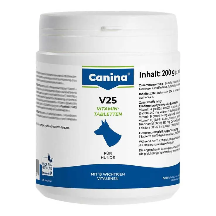 V 25 Vitamintabletten vet. (für Tiere), 200 g