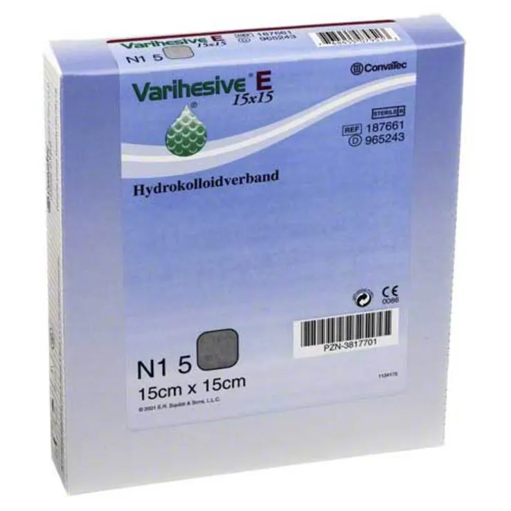 Varihesive E 15x15 cm Hkv hydroaktiv, 5 St