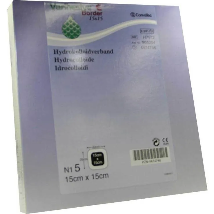 Varihesive E Border 15x15 cm Hkv hydroaktiv, 5 St