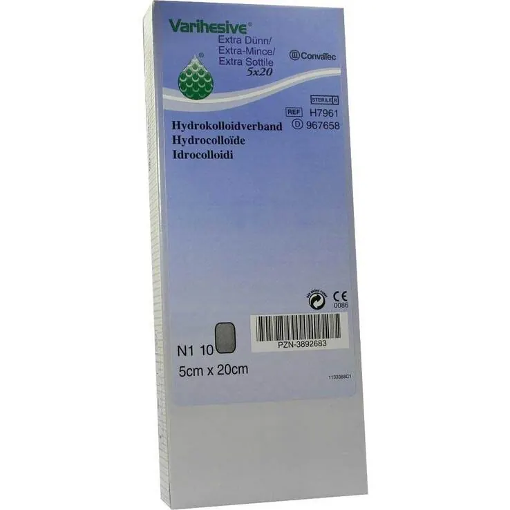 Varihesive extra dünn 5x20 cm Hkv hydroaktiv, 10 St