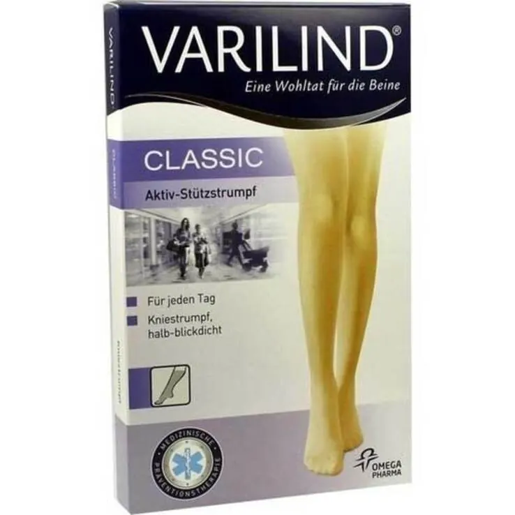 Varilind Classic Kniestrumpf L schwarz, 2 St