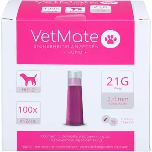VETMATESicherheitslanzetten21G2,4mmHund100St