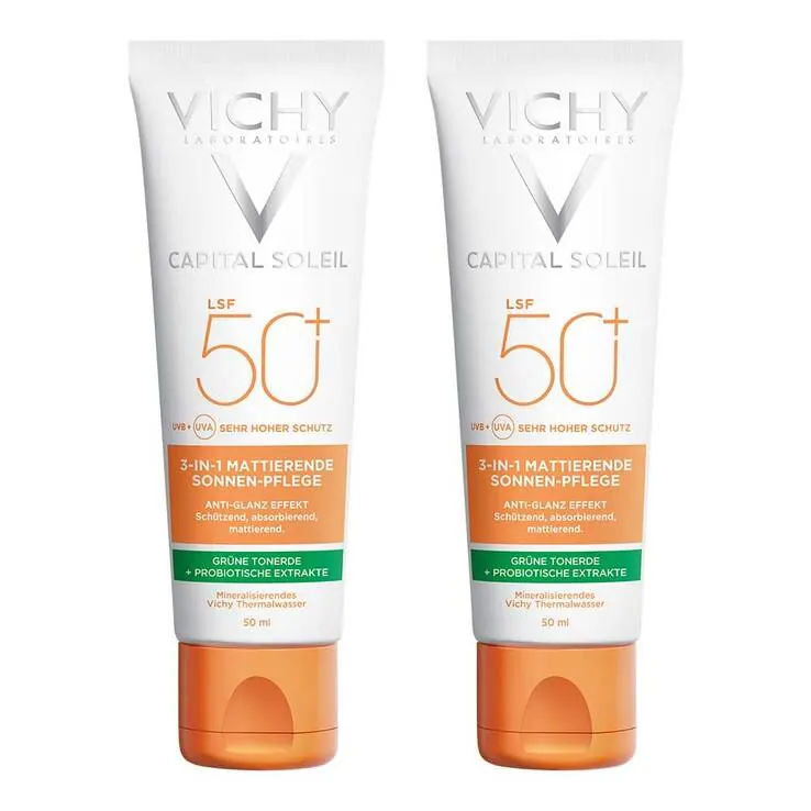 Vichy Capital Soleil matt.Sonnenpflege Cre.LSF 50 +, 2x50 ml