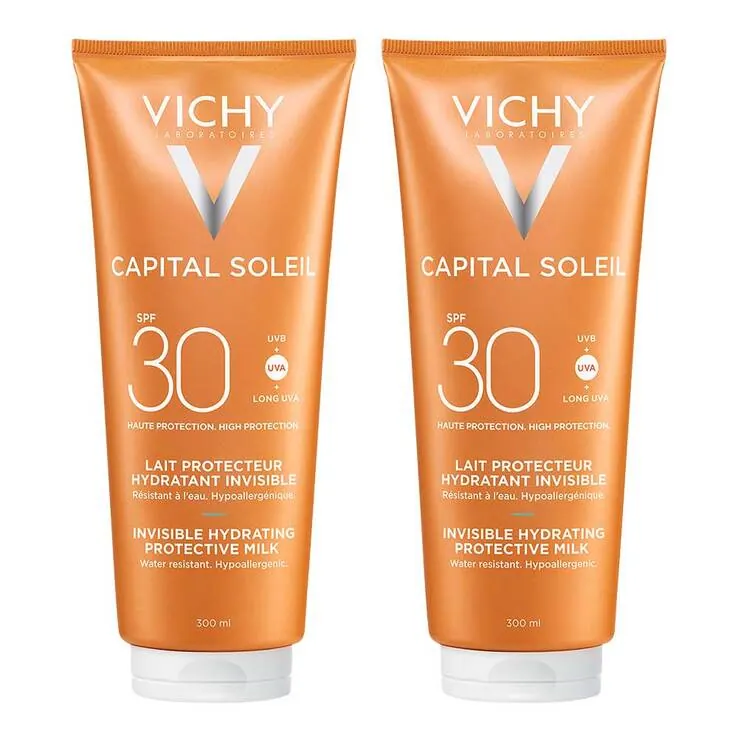 Vichy Capital Soleil Mattierendes Sonnen-Fluid LSF 30 für das Gesicht, 2x50 ml