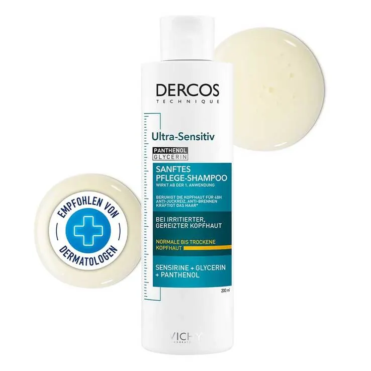 Vichy Dercos Ultra-Sensitiv Shampoo für trockene Haut, 200 ml