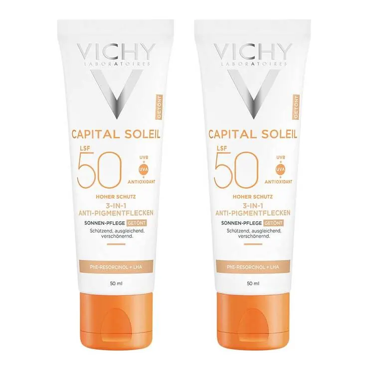 Vichy Idéal Soleil Anti Pigmentflecken Creme LSF 50+, 2x50 ml