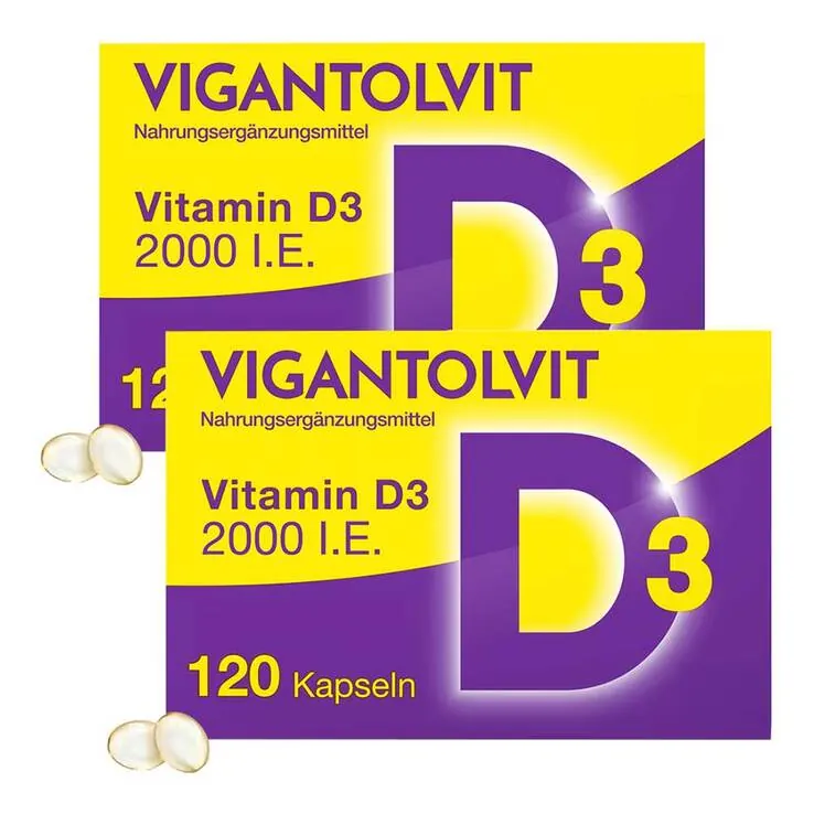 Vigantolvit 2000 I.E. Vitamin D3 Weichkapseln, 2x120 St