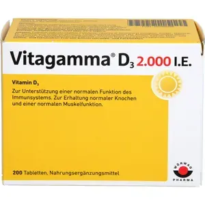 VITAGAMMAD32.000I.E.VitaminD3NEMTabletten200Stück
