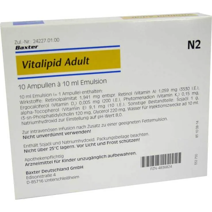 Vitalipid Adult Ampullen, 10X10 ml