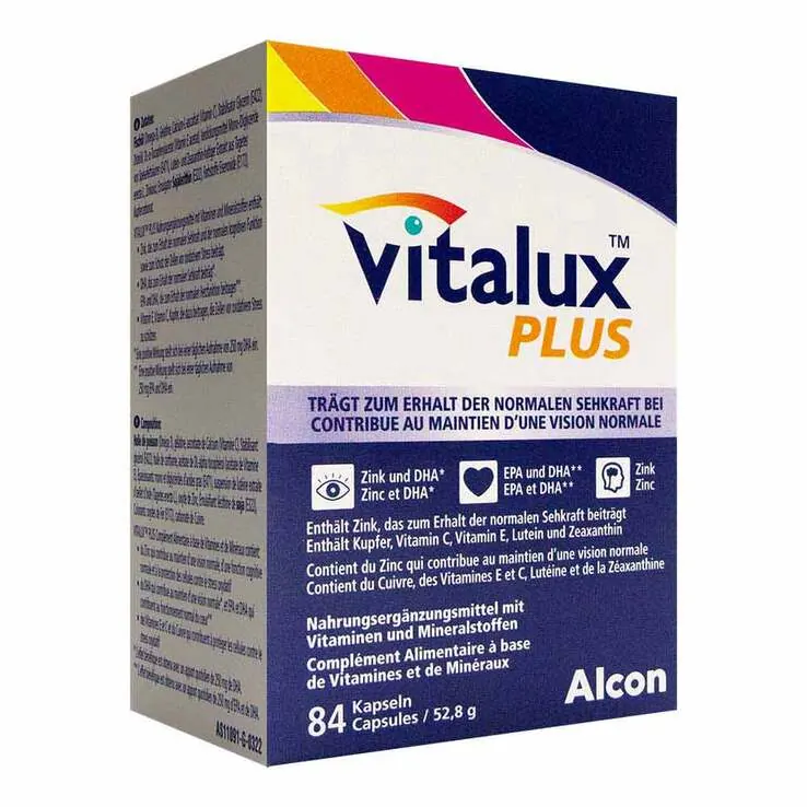 Vitalux Plus Lutein und Omega 3 Kapseln, 84 St