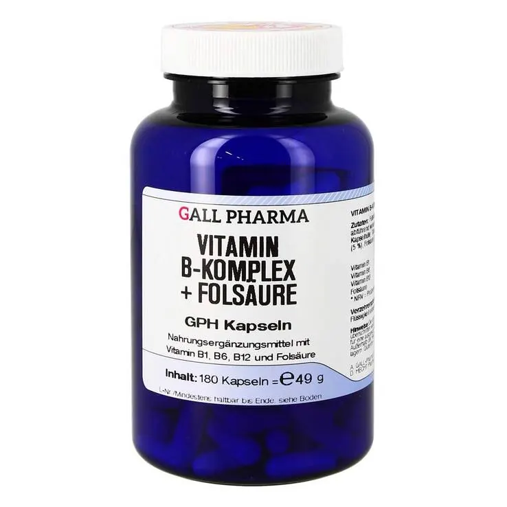 Vitamin B Komplex + Folsäure Gph Kapseln, 180 St