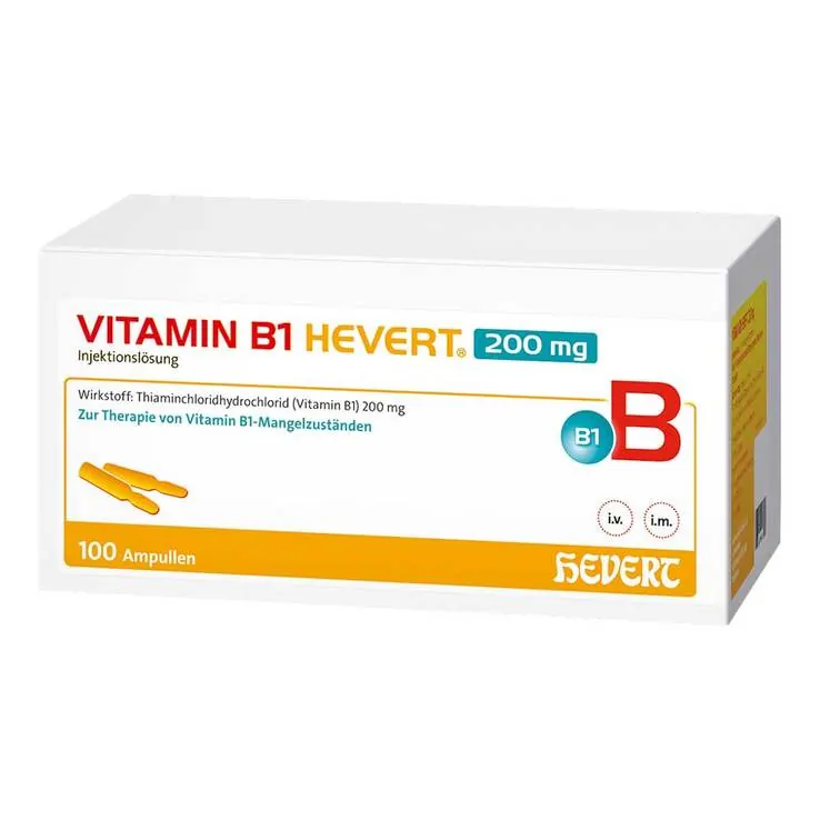 Vitamin B1 Hevert 200 mg Injektionslösung Ampulle , 100X2 ml