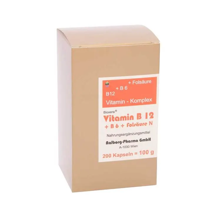 Vitamin B12 + B6 + Folsäure Komplex N Kapseln, 200 St