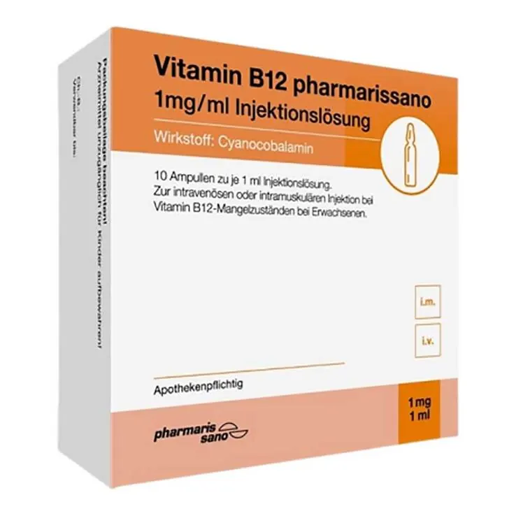 Vitamin B12 Pharmarissano 1 mg / ml Injektionslösung Ampulle , 100X1 ml
