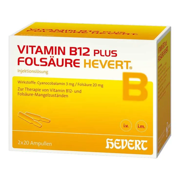 Vitamin B12 plus Folsäure Hevert, 2X20X2 ml