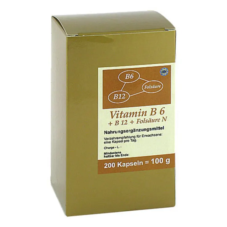 Vitamin B6 + B12 + Folsäure N Kapseln, 200 St