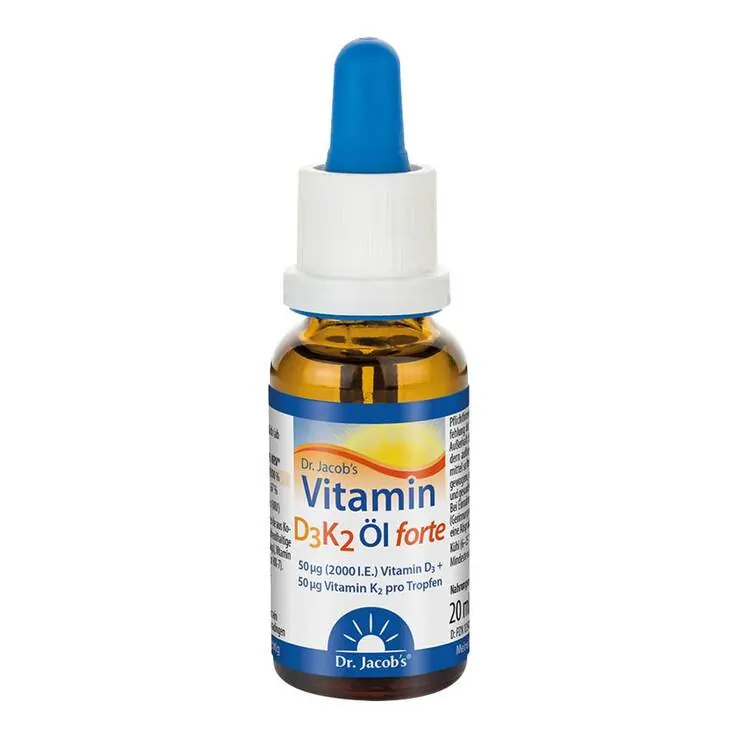 Vitamin D3K2 Öl forte Dr. Jacob`s Tropfen, 20 ml