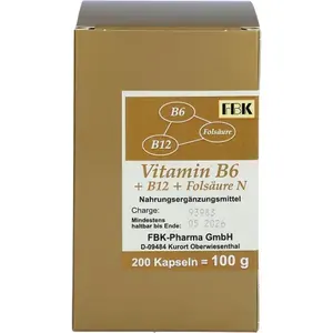 VITAMINB6+B12+FolsäureNKapseln200Stück