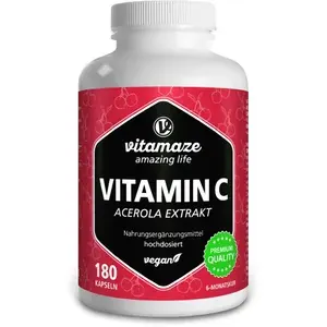 VITAMINC160mgAcerolaExtraktpurveganKapseln180Stück