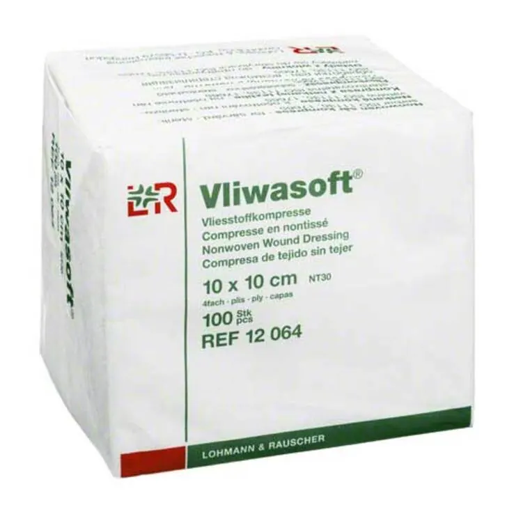 Vliwasoft Vlieskompressen 10x10cm 4-lagig unsteril, 100 St