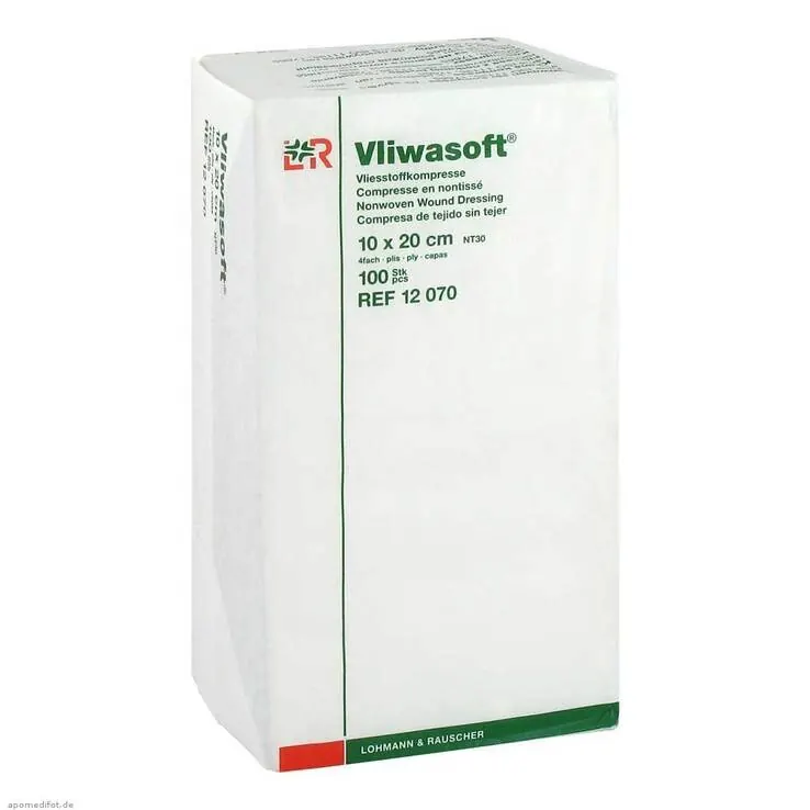 Vliwasoft Vlieskompressen 10x20cm 4-lagig unsteril, 100 St