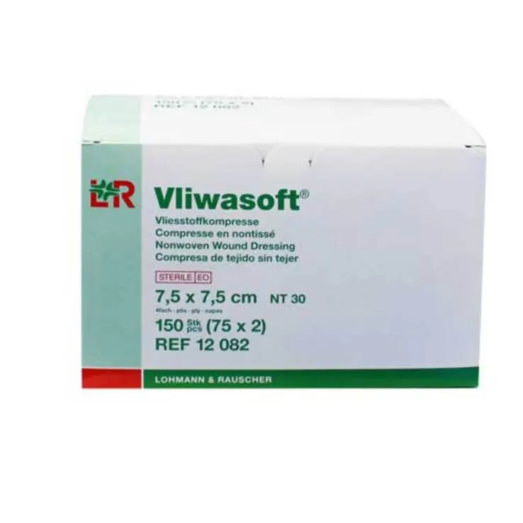 Vliwasoft Vlieskompressen 7,5x7,5cm 4-lagig steril, 150 St