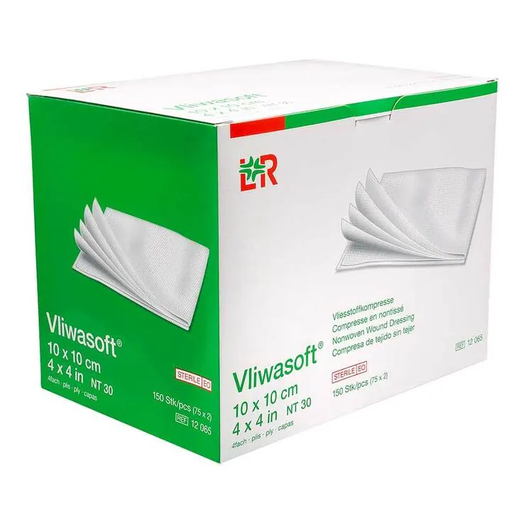 VLIWASOFT Vlieskompressen steril 10x10 cm 4l., 150 St
