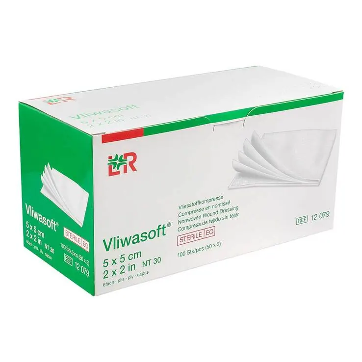 Vliwasoft Vlieskompressen steril 5x5 cm 6l., 50X2 St