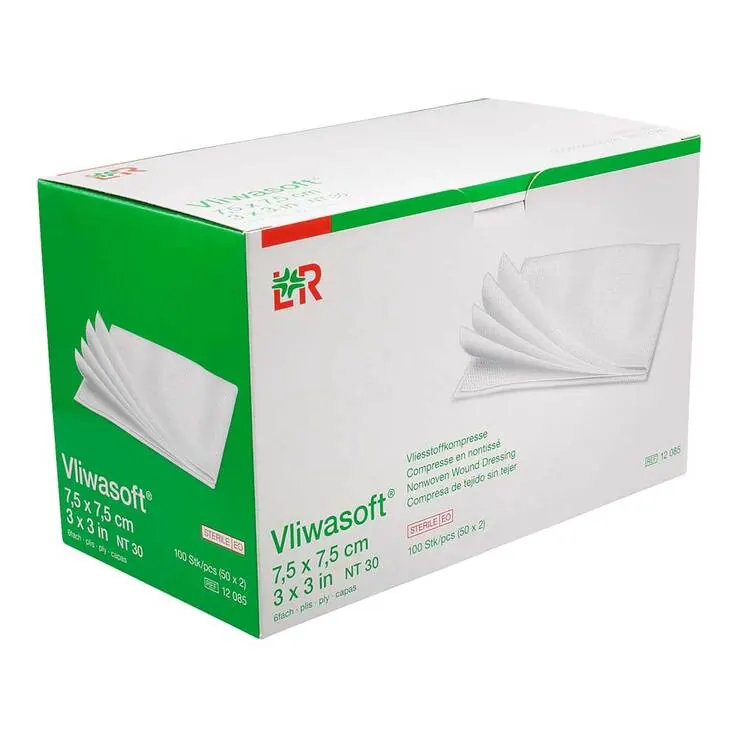VLIWASOFT Vlieskompressen steril 7,5x7,5 cm 6l., 50X2 St