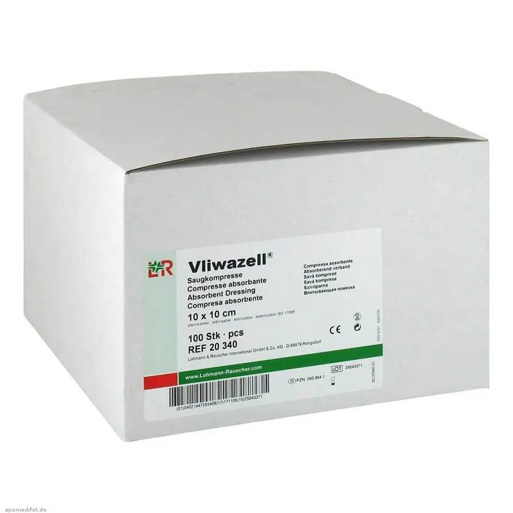 Vliwazell Kompressen 10x10cm, 100 St