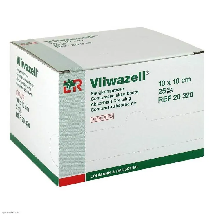 Vliwazell Kompressen 10x10cm, 25 St