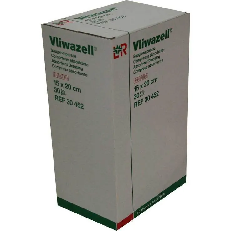 Vliwazell Kompressen 15x20cm steril, 30 St