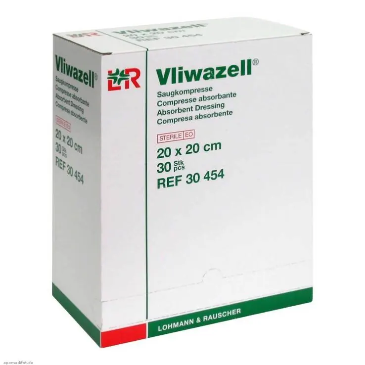 Vliwazell Kompressen 20x20cm steril, 30 St
