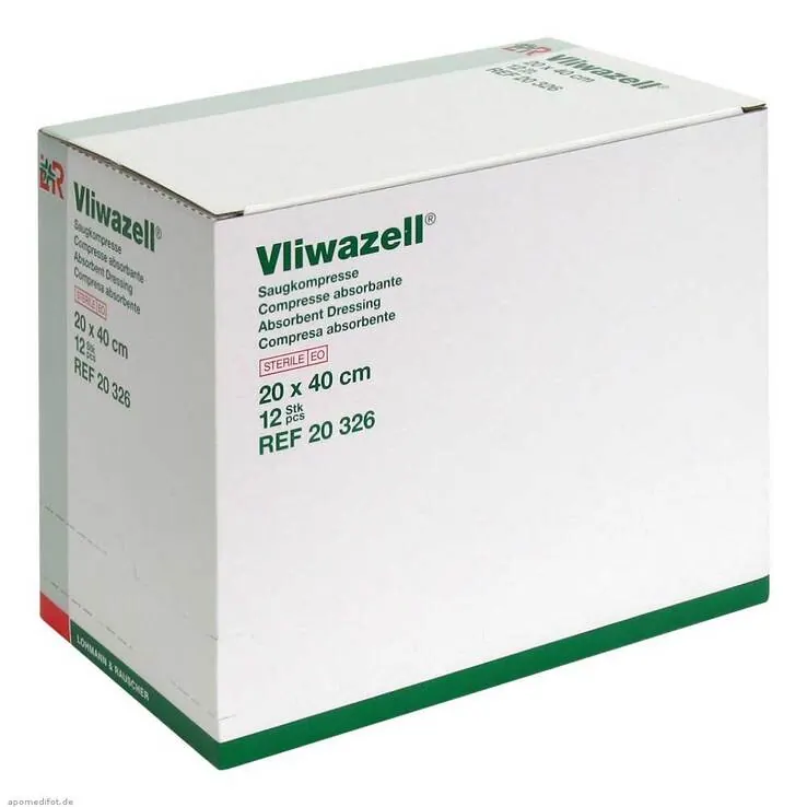 Vliwazell Kompressen 20x40cm, 12 St