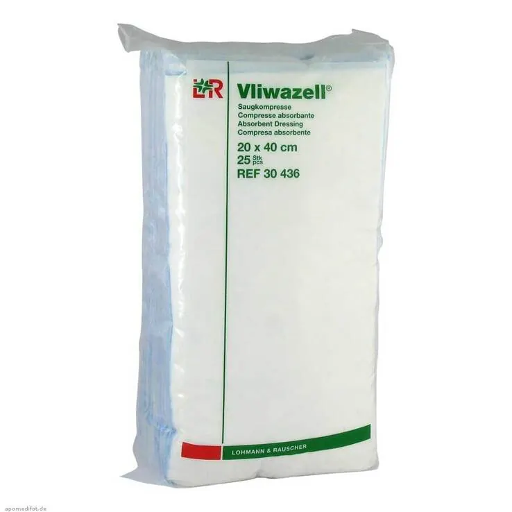 Vliwazell Kompressen 20x40cm, 25 St
