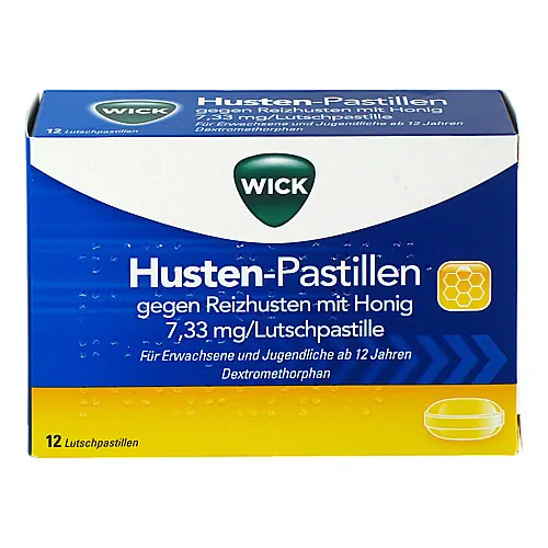Wick Husten Pastillen gegen Reizhusten mit Honig, 12 St