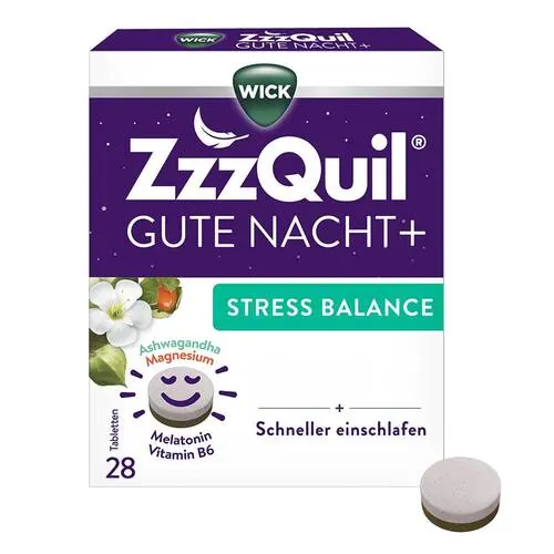 Wick Zzzquil Gute Nacht + Stress Balance, 28 St