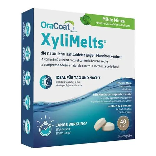 Xylimelts Hafttabletten milde Minze Oracoat, 40 St