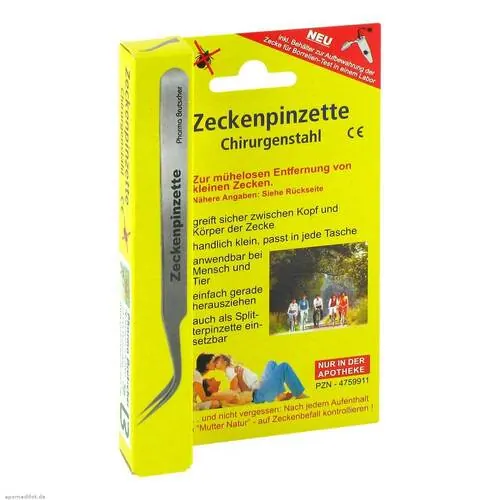 ZECKENPINZETTE Chirurgenstahl, 1 St
