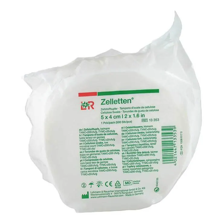 ZELLETTEN Tupfer 4x5 cm unsteril Rolle, 2X500 St