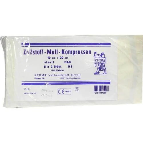 Zellstoff Mullkompressen 10x20 cm steril, 5X2 St
